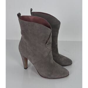 ⭐️ Sigerson Morrison Taupe Suede Ankle Boots Booties Sz 36.5 / 6.5
